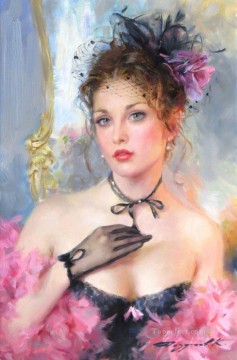Pretty Lady KR 009 Impressionist Oil Paintings